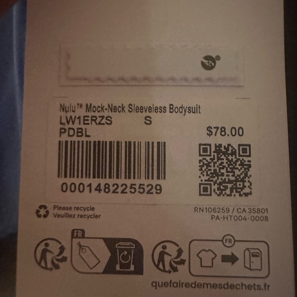 Lululemon Seriously Soft Nulu Mock Neck Bodysuit Blue S ✨BRAND NEW WITH TAGS✨ - Picture 6 of 6